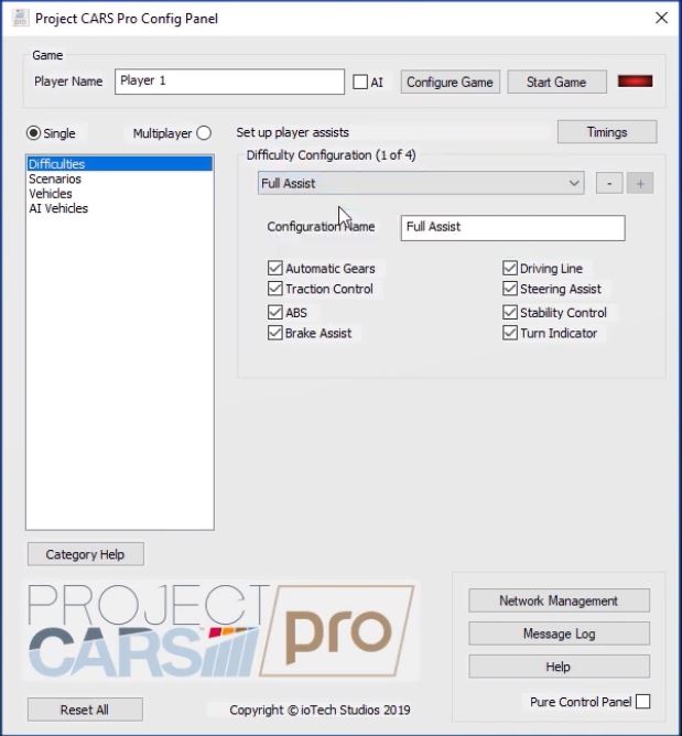 project cars pc launch options