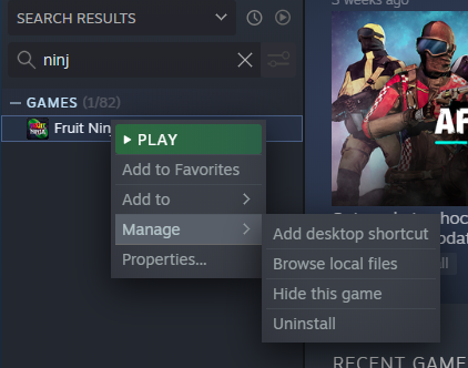 Hide uninstalled games steam