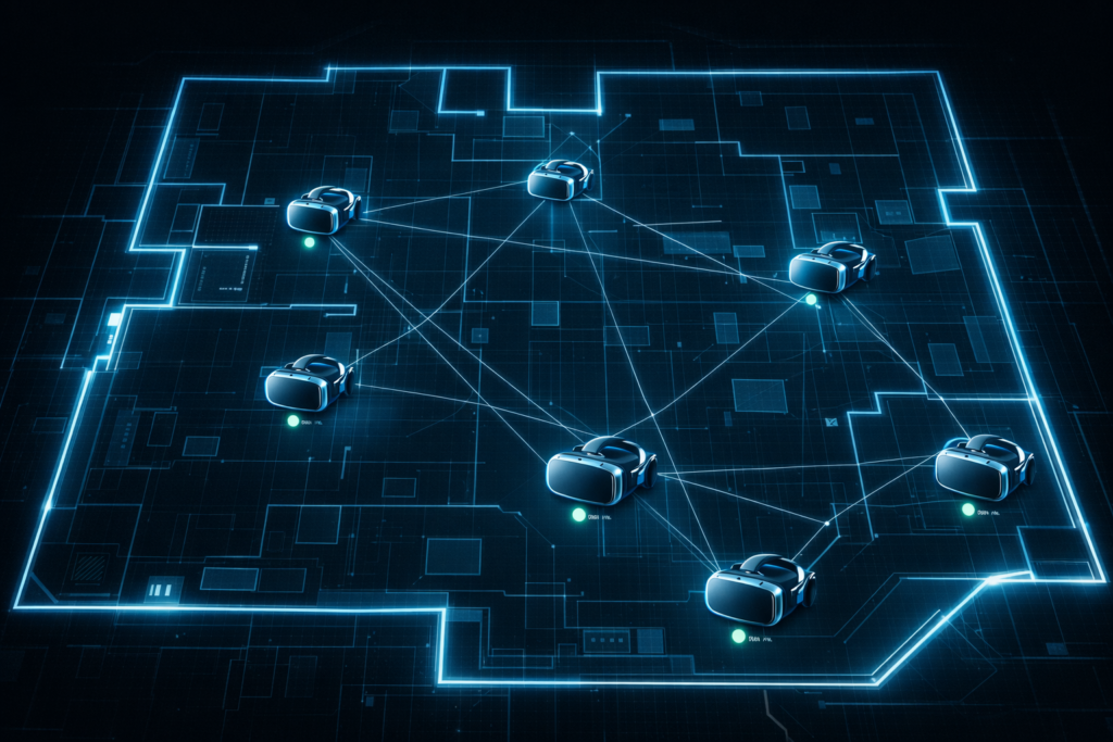 SynthesisVR Local Manager PICO LBE tab wireless ADB map sharing VR arcade headset management
