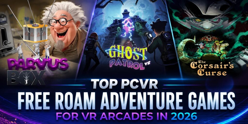 Top PCVR Free Roam Arena Adventure Games for commericial VR Arcades and LBE locations